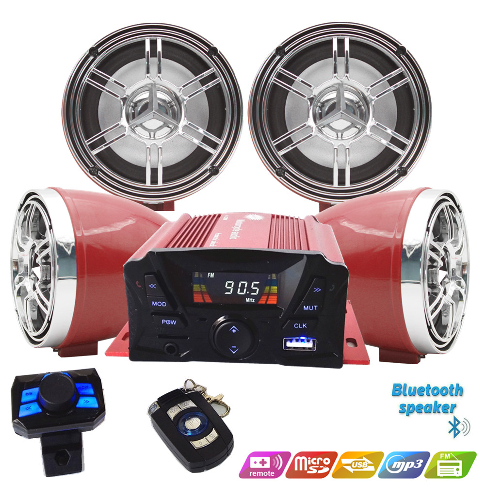 Audio Music Sound - 12V 4チャンネル UTV ATV ゴルフカート バイク用