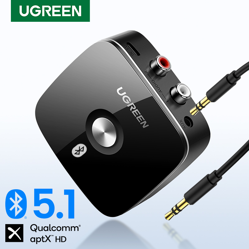 Audio Hd Music - Bluetooth UGREEN-RCA,5.0, 5.1 aptx,3.5mm,補助ジャック,テレビ用音楽,車,オーディオ,