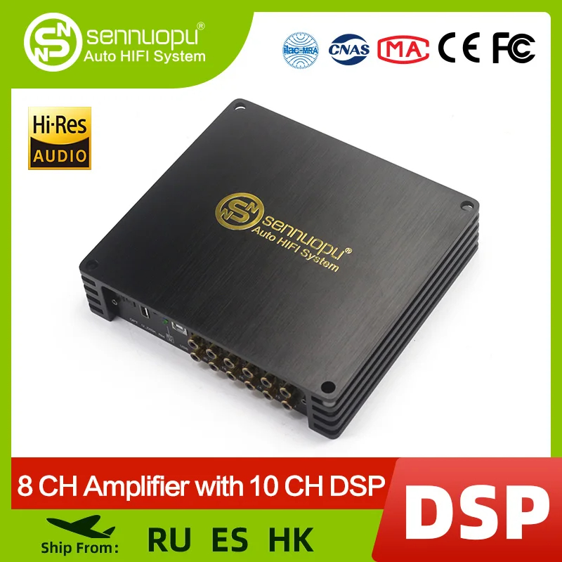 Audio Music Equalizer - Sennuopu-DSPプロセッサ,Bluetoothアンプ,DS-M10Proカーオーディオ,8チャンネルアンプ,アンプイコライザー,自動車用サウンド,10