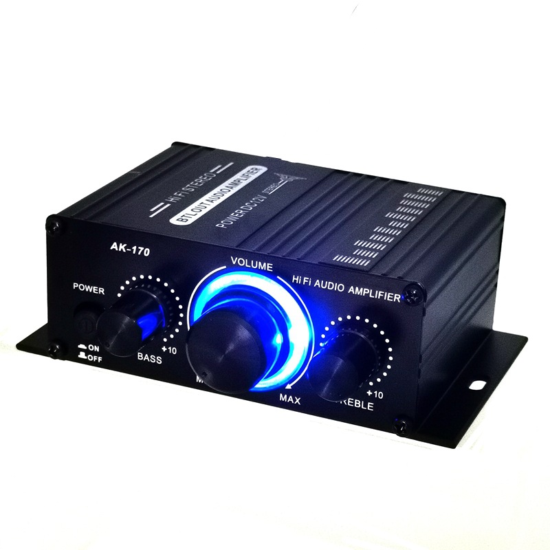 Audio Music Equalizer - ステレオミニアンプオーディオパワーアンプAKミニ12VコンピューターカーMP3ミュージックプレーヤーステレオオーディオアンプマイクカー家庭用