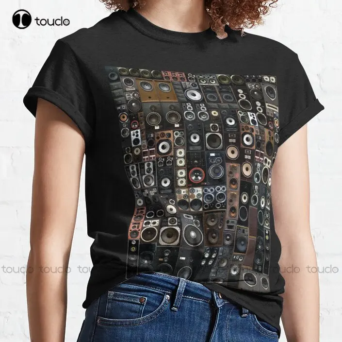 Audio Music News - 新しいスピーカーヴィンテージオーディオ音楽スピーカーパターンクラシック Tシャツコットン Tシャツ S-5Xl Tシャツ Tシャツメンズユニセックス