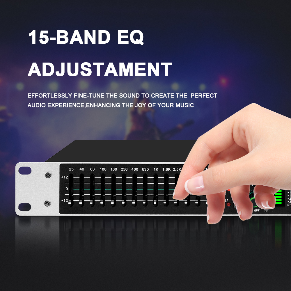 Eq215 デュアル15バンドグラフィックイコライザー アク - Audio Music Equalizer のレビューと価格