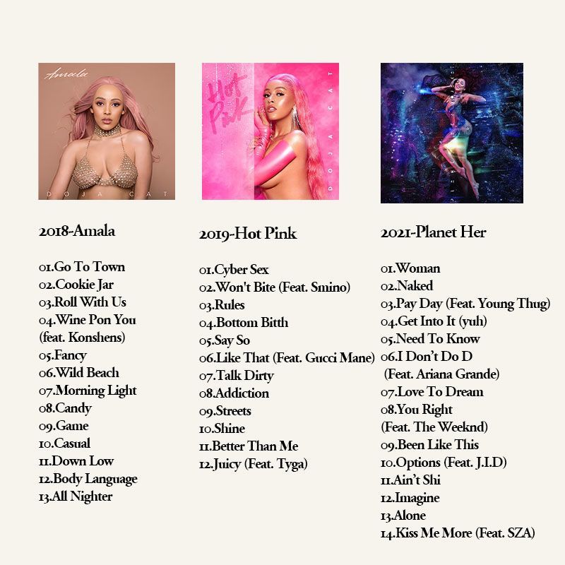 Doja Cat 6CD ミュージックアルバムコレクション、 - Audio Music Sound のレビューと価格