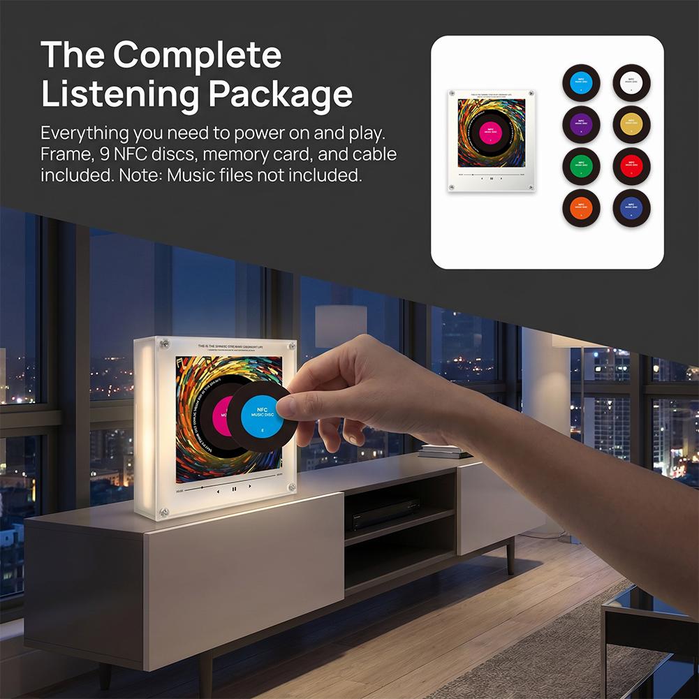 NFC音楽誘導自動歌唱磁気冷蔵庫ステッカーアクリル製クリエイ - Music Song Audio のレビューと価格