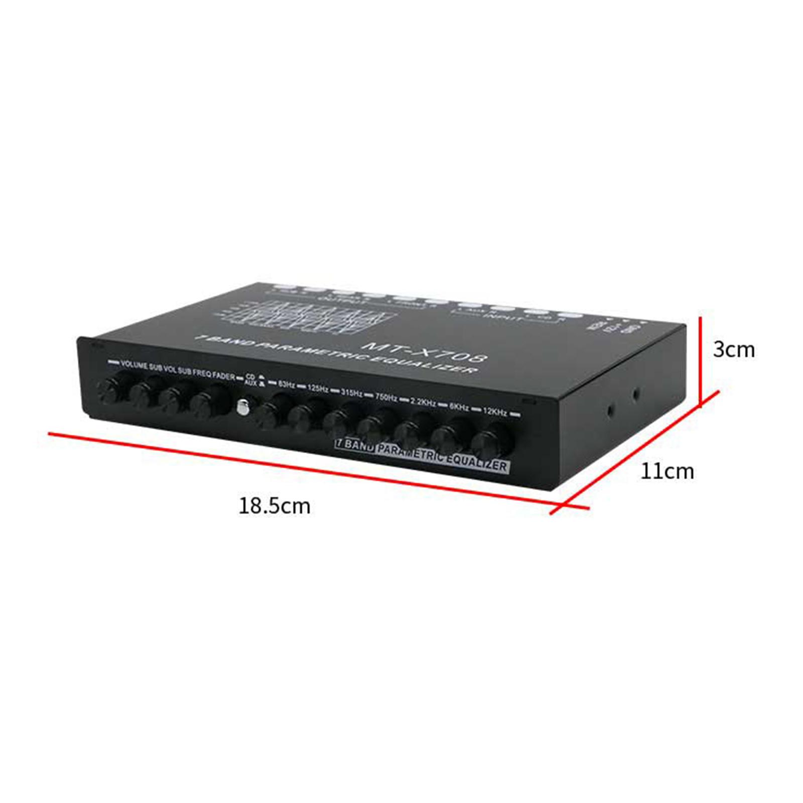 7バンドEQイコライザーDC 12Vサブウーファー出力カーオ - Audio Music Equalizer のレビューと価格