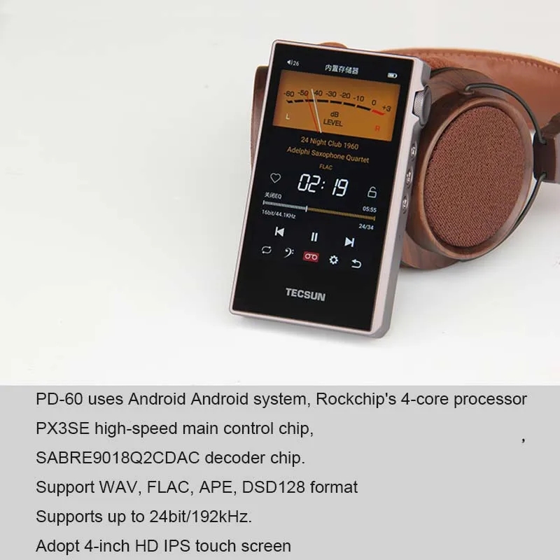 Tecsun PD-60 4 インチ IPS タッチスクリー - Audio Music Equalizer のレビューと価格