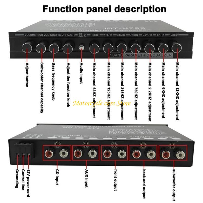 革新的な7バンドカーステレオイコライザー、簡単な取り付けとユ - Audio Music Equalizer のレビューと価格